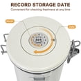 thumbnail image 3 of Stainless Steel Coffee Canister - 22OZ Airtight Coffee Bean Storage Grounds Container Holder with Date Tracker & Measuring Scoop, Kitchen Food Canister Jar for Cereal, Sugar, Tea, Flour, Gifts, 3 of 8