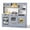 Blue, variant on AILEEKISS Kids Toy Kitchen for Children, Pretend Kids Play Kitchen Set with Cooking Accessories, Black