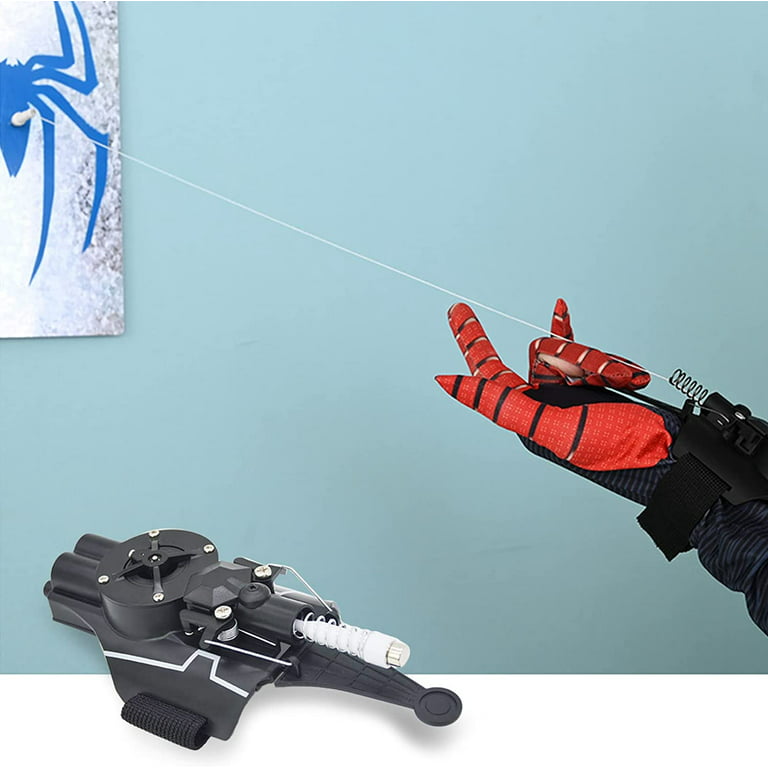 Spider Web Shooters That Actually Shoot,9.4ft Real Rope Launcher,Spider Web Gadgets Toy Cool Gadgets for Kids, Black