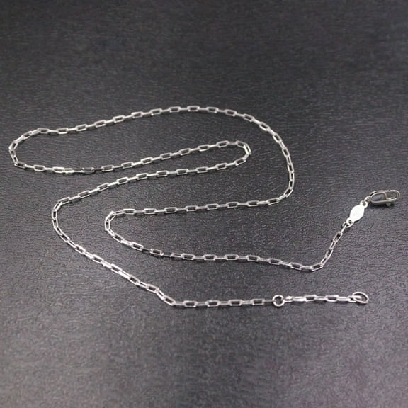 K-KED Pure Platinum 950 Chain 1.6mm Square Rolo Cable O Link Necklace 4.64g/18.8inch