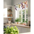 thumbnail image 6 of Watercolor Leaves Window Valance Curtain Berries Plant Rod Pocket Short Curtain for Living Room, Bedroom & Kitchen Window Decor 60x18in, 6 of 8
