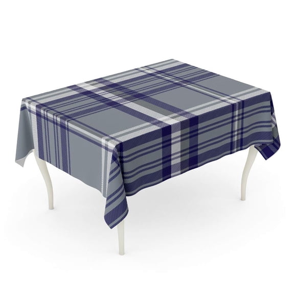 LADDKE Blue Abstract Gray Diagonal Plaid Printing Pattern British Celtic Check Checkered Class Tablecloth Table Desk Cover Home Party Decor 60x104 inch