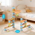 thumbnail image 3 of UDEAS Marble Run Building Toys for Kids, 98 Pcs Bamboo Marble Race Track with Glass Marbles, Building Blocks and STEM Toys for Boys and Girls for Kids 4-6, 3 of 10