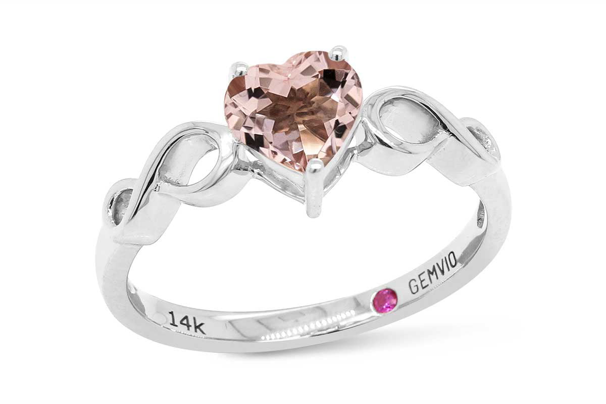Wishrocks Simulated Birthstone Personalised Engravable Mens Band Ring 14K Rose Gold Over Sterling Silver 