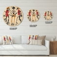 thumbnail image 4 of Designart 'African American Women Silhouettes Red and Yellow I' Modern Wood Wall Clock, 4 of 5