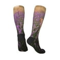 thumbnail image 4 of Haiem Dog in Lavender Flowers Socks, Funny Novelty Crazy Design Cotton Socks Sports Socks Knee High Socks For Men, Women,1Pairs - Gift For Working Friends, 4 of 9