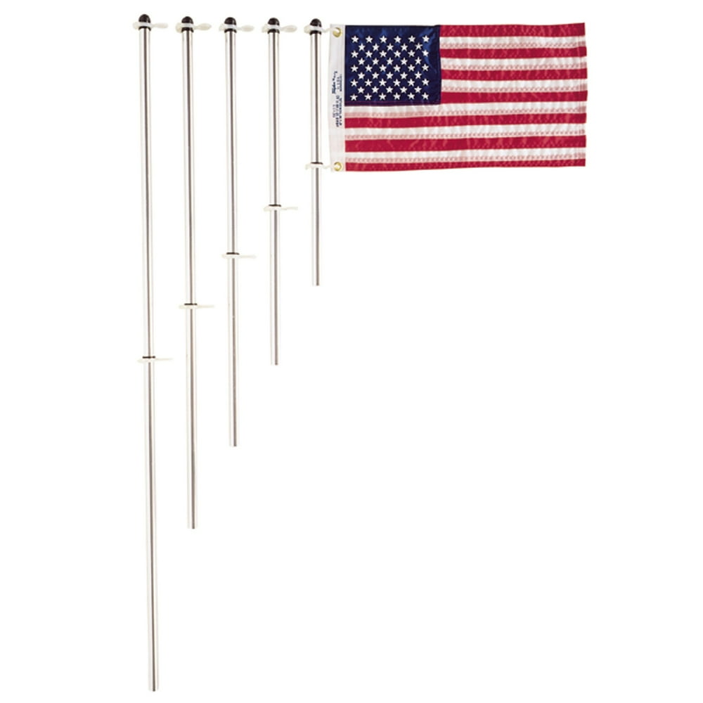 Taylor 3/4" Diameter Aluminum Flag Pole with Charlevoix Flag Clips