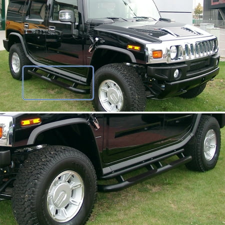 Spec-D Tuning 3" Side Step Bars Running Board Chrome Polished Stainless Steel Compatible with 1999-2004 Jeep Grand Cherokee Wj
