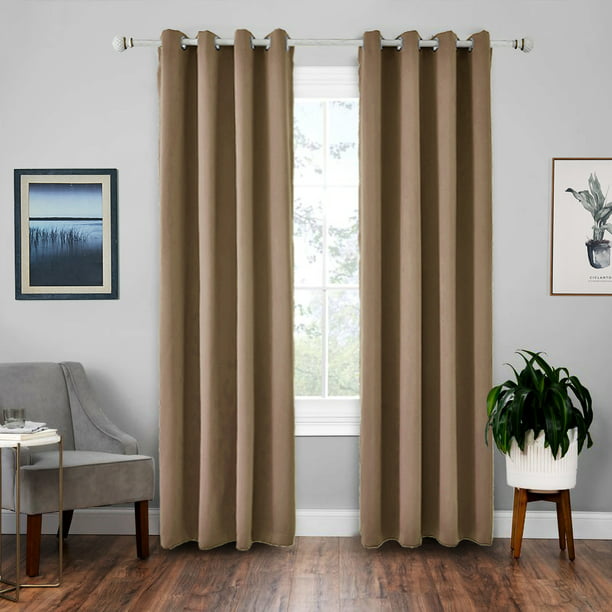 Grommet Window Ds, Light Brown Curtains For Living Room
