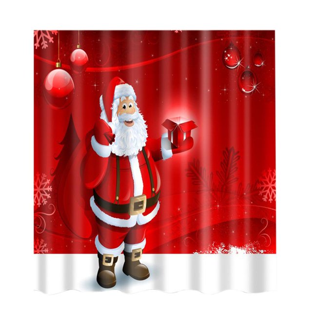 Cortina de la ducha trazador de líneas del cuarto de baño Papá Noel # 2 Fanmusic Cortina de la ducha