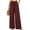 21# Coffee, variant on Wide Leg Pants for Women Summer Lightweight Gauze Travel Pants with Pockets Boho High Waisted Work Trousers 21# Green M