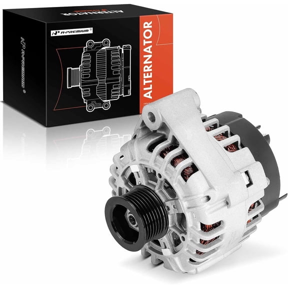 A-Premium Alternator Compatible with Land Rover Discovery 2003 2004 4.6L, 12V 120A 7-Groove Pulley Clockwise, Replace# YLE000090, YLE500090
