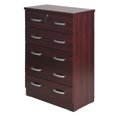 thumbnail image 2 of Home Furniture Cindy 5 Drawer Chest Wooden Dresser with Lock - Mahogany, 2 of 7