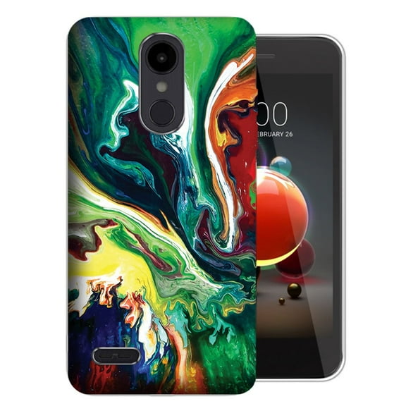 MUNDAZE LG Aristo 3 / 2 / Tribute Dynasty / Zone 4 Colorful Paint 2 Design TPU Gel Phone Case Cover