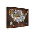 thumbnail image 2 of Masters Fine Art License Plate Map on Wood' Outdoor Canvas, 2 of 3