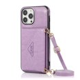 thumbnail image 2 of For Iphone 14 Pro Cross-Body Card Bag Phone Case(Purple),iPhone 16 Pro, 2 of 7