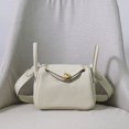 thumbnail image 4 of Bolso bandolera para mujer, mini bolso de médico, bolso de piel de vaca para mujer, bolso de hombro portátil, bolso de medicina con hebilla dorada, 4 of 5