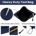 thumbnail image 2 of Muka 4 Pack Canvas Zipper Tool Bag, Heavy Duty 16oz Cotton Makeup Bag, Utility Tool Pouch with Carabiner, 2 of 7