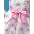 thumbnail image 7 of TiaoBug Kids Girls Floral Embroidered Bowknot Bridesmaid Party Formal Dress, 7 of 7