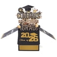 thumbnail image 2 of VMWMSSR Graduation 3D Pop-Up Greeting Card, Handmade Pop-Up Congratulations Card with Envelope, Unique Keepsake Graduation Card for High School College Students, Graduation Ceremony Gift(Black-20cm), 2 of 8
