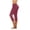 Wine, variant on Qiopertar Women's Casual Stretch Yoga Leggings Trumpet Pants with Flare Legs, High Waist Elastic Waistband, Solid Color Running Gym Sports Active Workout Capri Pants, Red 3XL