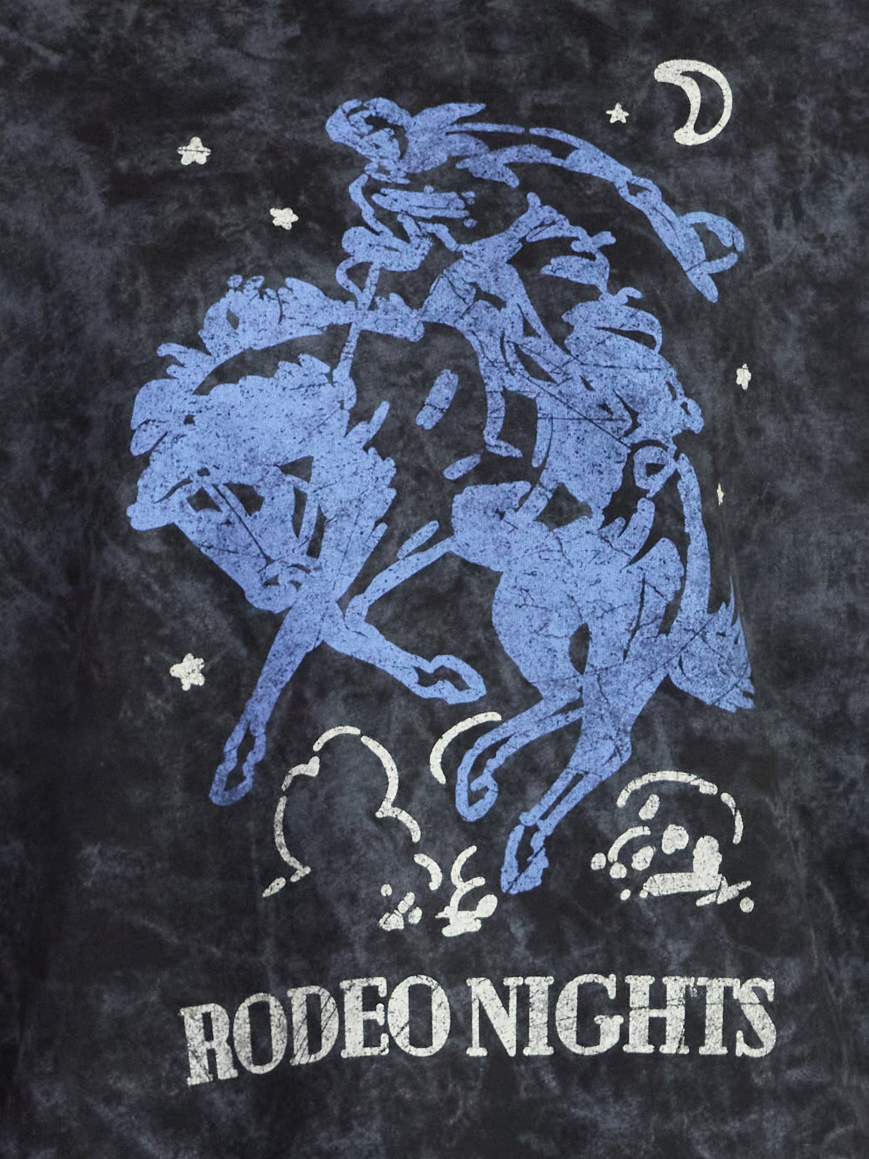 Terra & Sky Women's Plus Size Rodeo Nights Graphic Sweatshirt with Long Sleeves, Sizes 0X-5X