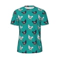 thumbnail image 5 of Wukai Funny Chicken Print Men's Short-Sleeved Mesh T-Shirt,Quick-Dry Short Sleeve Workout T-Shirt-Medium, 5 of 8
