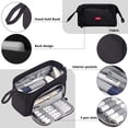 thumbnail image 2 of Rirool Large Capacity Pencil Case, Wide Opening Pencil Pouch with Clear Window, Zipper Pen Bag for School Supplies, Teen Girls Boys, Black, 2 of 7