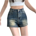 thumbnail image 6 of Npasoilc Denim Shorts for Women Trendy Button High Waisted Mini Shorts Lightweight Comfy Shorts Casual Loose Jean SHorts, 6 of 6