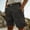 Dark Gray, variant on COSFO Big and Tall Cargo Shorts for Men Linen Relaxed Fit Solid Shorts Casual Lightweight Shorts