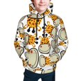 thumbnail image 5 of Kll Unisex Kids Boys Girls Hooded Pocket Pullover Hoodies-Giraffes Head, 5 of 9