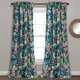 thumbnail image 1 of Lush Decor Dolores - Paneles de Ventana filtrantes de luz, Pares, 132 cm de Ancho x 213 cm de Largo, Azul Marino y Multi - Cortinas de Toile - Estampado Floral de p&aacute;jaro - Cortinas grandmil, 1 of 10