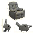 thumbnail image 4 of YYAo Recliners Home Theater Seating, Reclining Sofa Chair,Electric Power Lift Recliner Massage Sofa-Gray, 4 of 8