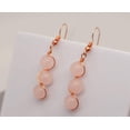 thumbnail image 3 of Handmade Rose Quartz Natural Drop Earrings , Stone Earrings, 3 of 7