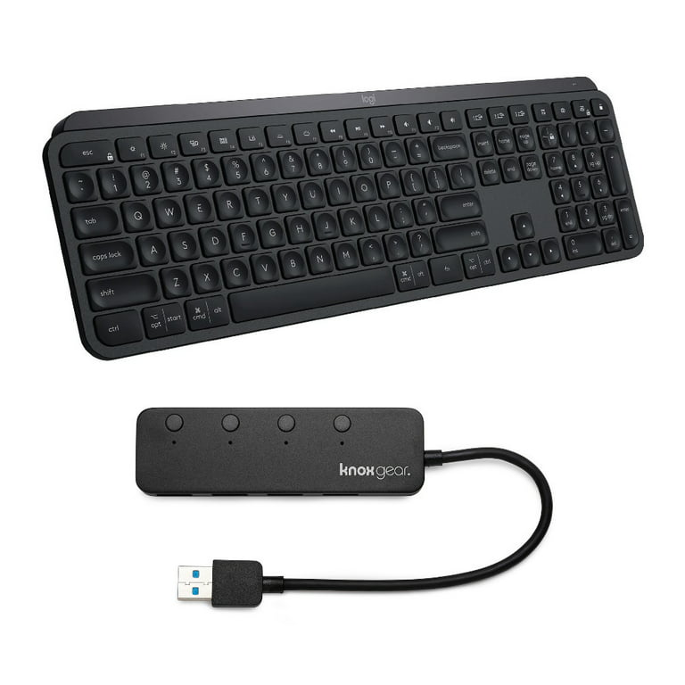 godkende petroleum Gå glip af Logitech MX Keys Wireless Keyboard with 4-Port USB Hub - Walmart.com