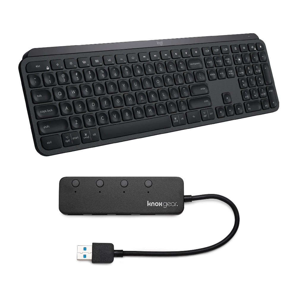 Logitech MX Keys Wireless Keyboard with 4Port USB Hub