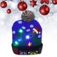 thumbnail image 4 of Gorro de Navidad con luz LED, gorros de Navidad, gorro feo de dinosaurio, gorro de punto Unisex para fiesta navideña, 4 of 5
