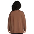 thumbnail image 3 of Terra & Sky Women's Plus High-Low French Terrycloth Sweatshirt, 3 of 5