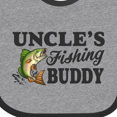 thumbnail image 4 of Inktastic Uncle's Fishing Buddy Boys Baby Bib, 4 of 4