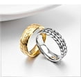 thumbnail image 4 of Emma Manor EM Titanium Steel Ring 6mm Tire Tread Grooved Design Ring for Men, Size 7-11, 4 of 5