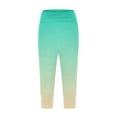 thumbnail image 5 of Enjoytime Womens Capri Pants with Pockets Fashion Color Block Elastic Waisted Ruched Loose Workout Cropped Pants for Women Summer Casual, 5 of 7