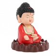 thumbnail image 5 of Nodding Buddha Statue Solar Powered Figurine for Luck Wealth Gift Energy Saving Red, 5 of 5