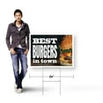 thumbnail image 4 of The Best Burgers In Town Yard Sign 18 Inch x 24 Inch Single Sided Weatherproof Heavy-Duty Plastic with Stake | Restaurant Specials, Freshly Made, Delicious Meals | Made in USA, 4 of 7