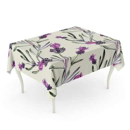 Laddke Watercolor Blossom Lavender Pattern Flower Botanical Botany Drawing Drawn Tablecloth Table Desk Cover Home Party Decor 60x120 Inch Laddke Watercolor Blossom Lavender Pattern Flower Botanical Botany Drawing Drawn Tablecloth Table Desk Cover Home Party Decor 60x120 Inch