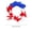 E, variant on Independence Day Star-Spangled Flag Hanging Ornament, 11.8x8.3 Inch Plastic Sign, for Door, Wall, Living Room, Porch, Patriotic Display
