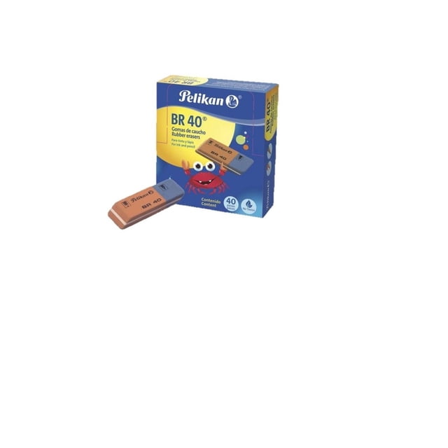 Borrador Pelikan Bicolor Caucho BR40 caja con 40 pza pelikan BR 40
