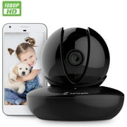 Amcrest Zencam 1080p Wi-Fi Camera, Pet Dog Camera, Nanny Cam with Two-Way Audio, Baby Monitor with Cell Phone App, Pan/Tilt Wireless Wi-Fi IP Camera, Micro SD Card, RTSP, Cloud, Night Vision, M2B Black
