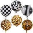 thumbnail image 2 of 1pcs 18 Pulgadas Animal Impreso Vaca Tigre Cebra Leopardo Papel De Helio Globo Selva Bosque Safari Zoo Tema Fiesta De Cumpleaños Suministros Gao Jiahui unisex, 2 of 2