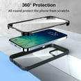 thumbnail image 2 of Tempered Glass Case Designed for iPhone 13 Pro Max 6.7-inch, with Camera Lens Protector, Compatible with Magnetic Charger, Shockproof Bumper, Full Body Protective Phone Cover - Black, 2 of 7