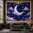 thumbnail image 6 of Celestial Sun and Moon in a Starry Sky, Mystical Illustration for Astronomy Fans, Mystical Art, Housewarming Gift, Tapestry Wall Hanging for Bedroom and Meditation Room, 6 of 7